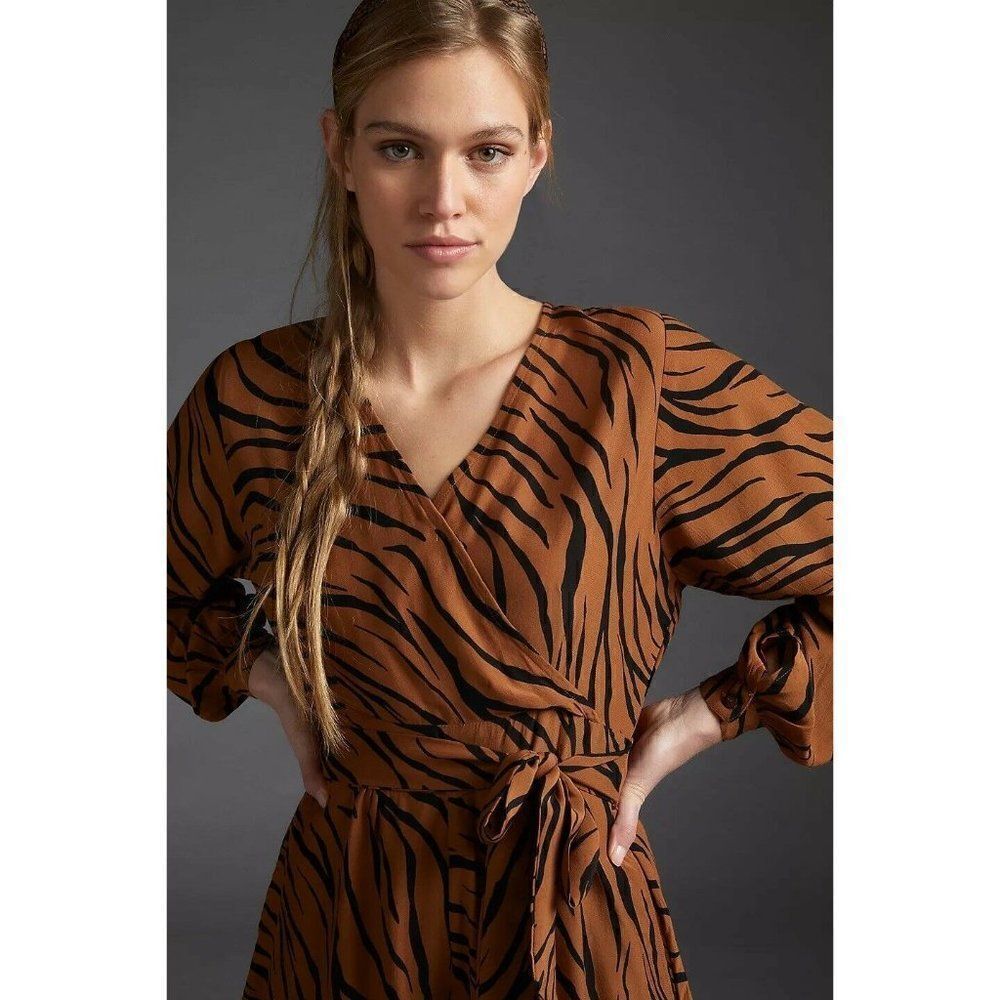 NWT FAITHFULL THE BRAND Sz M L LOTTIE ROMPER ONE PIECE IN KENYA ANIMAL PRINT - Picture 3 of 4
